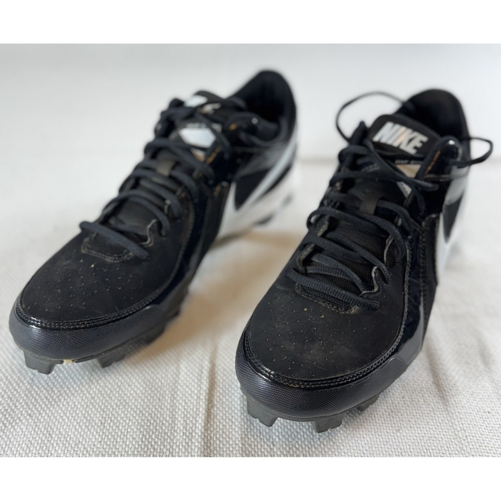 Nike MVP Strike Baseball Cleats Shoes Mens Size 13 Black White Turf Athletic